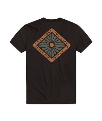 BACK VIEW OF JETTY MENS FLARE SHORT SLEEVE SHIRT WITH ULTRA SOFT FABRIC AND LIGHTWEIGHT MATERIAL