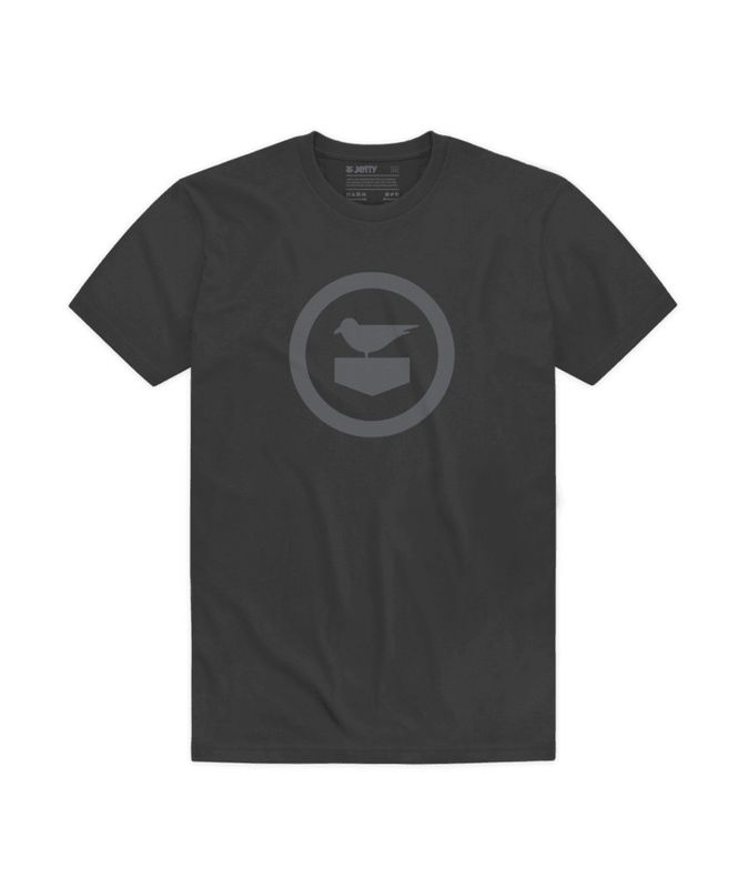 FRONT VIEW OF JETTY MENS ICON SHORT SLEEVE SHIRT WITH ULTRA SOFT FABRIC AND LIGHTWEIGHT MATERIAL