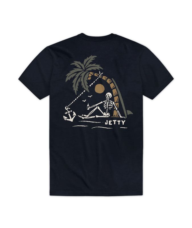 BACK VIEW OF JETTY MENS NO MAN&#39;S LAND SHORT SLEEVE SHIRT WITH ULTRA SOFT FABRIC AND LIGHTWEIGHT