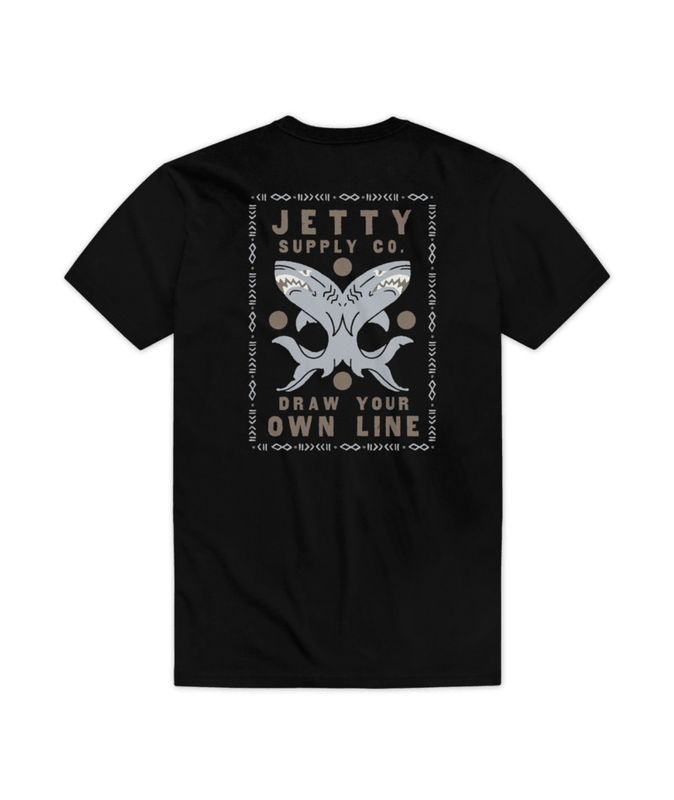 BACK VIEW OF JETTY MENS THRASH SHORT SLEEVE SHIRT WITH ULTRA SOFT FABRIC AND BREATHABILITY