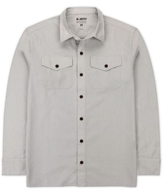 FRONT VIEW OF JETTY MENS NOAH LONG SLEEVE SHIRT WITH ANTI-ODOR AND BREATHABLE COMFORT