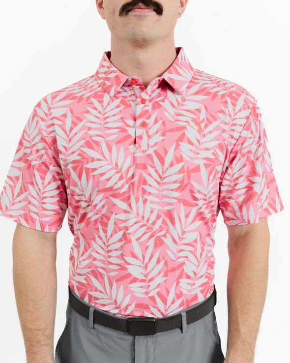MAIN IMAGE OF YATTA MENS PALM SPICE GOLF POLO IN PALM SPICE MEDIUM WITH 4-WAY STRETCH AND MOISTURE …