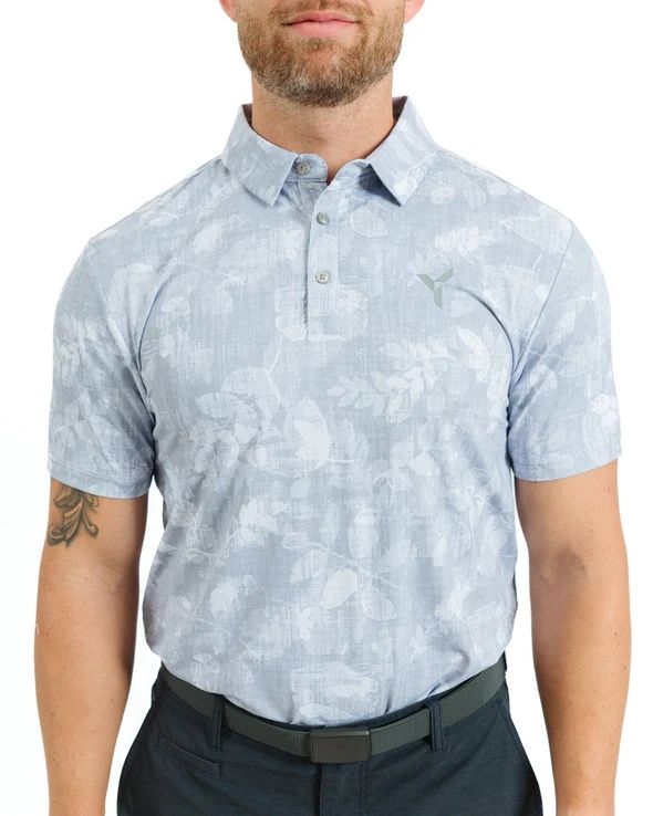 MAIN IMAGE OF YATTA MENS STORMY GREENS GOLF POLO IN STORMY GREENS XXXXL WITH 4-WAY STRETCH AND MOIS…