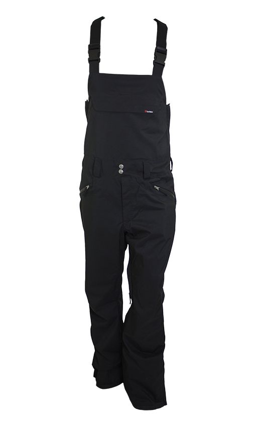 MAIN IMAGE OF TURBINE MENS MISSION II TECHNICAL BIB SNOW PANT IN BLACK SMALL REGULAR WITH STRETCH F…
