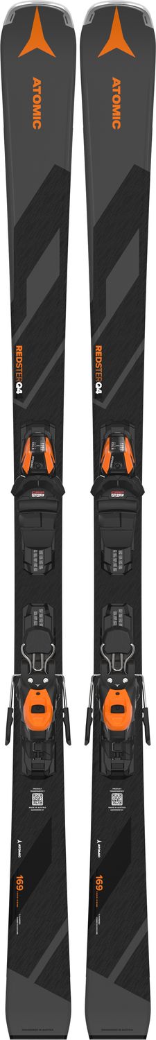 MAIN IMAGE OF ATOMIC UNISEX REDSTER Q4 + M 10 GW DOWNHILL SKIS IN BLACK/GREY/ORANGE 161 WITH POPLAR…