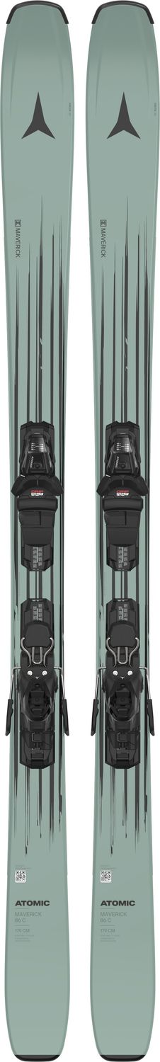 MAIN IMAGE OF ATOMIC UNISEX MAVERICK 86 C R + M 10 GW DOWNHILL SKIS IN AQUA/BLACK 172 WITH LIGHT WO…