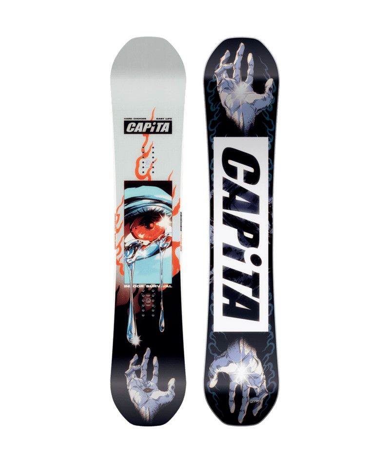 MAIN IMAGE OF CAPITA UNISEX INDOOR SURVIVAL SNOWBOARD IN WHITE/BLACK/RED/BLUE 158 WITH MAXIMUM CARV…