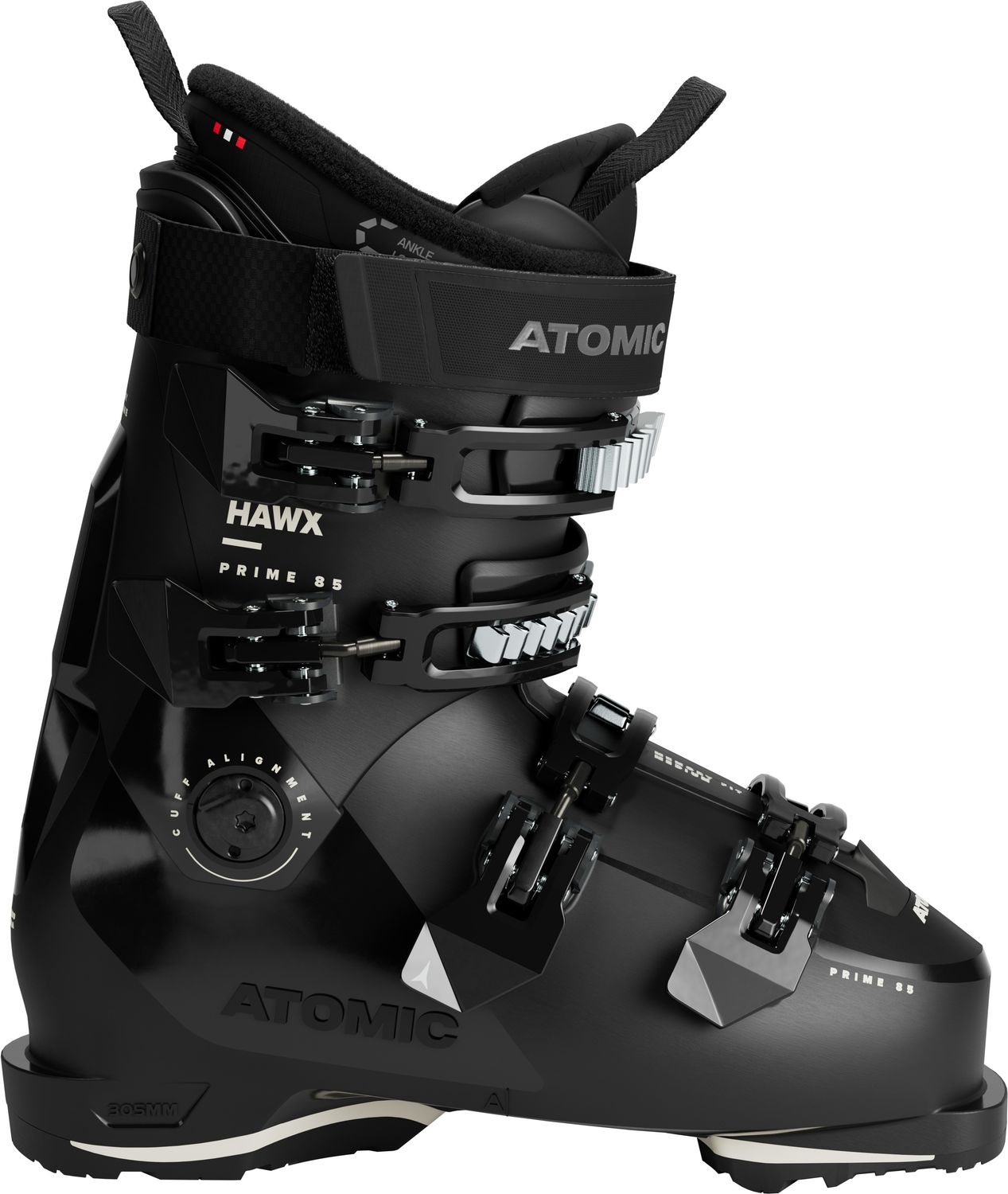 MAIN IMAGE OF ATOMIC WOMENS HAWX PRIME 85 DOWNHILL SKI BOOT IN BLACK/WHITE 23.5 WITH SOFT FLEX AND …