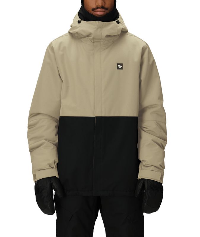 FRONT VIEW OF 686 MENS FOUNDATION INSULATED WINTER JACKET FEATURES WATERPROOFING AND INFILOFT® INSU…