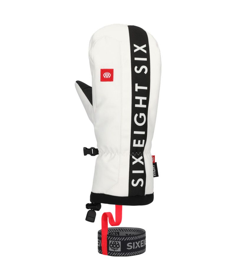 MAIN IMAGE OF 686 MENS TEAM MERINO MITTEN IN WHITE SMALL WITH WATERPROOFING, MERINO WOOL, AND TOUCH…