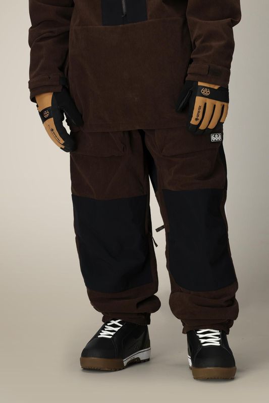 FRONT VIEW OF 686 MENS GHOST 2.5L SNOW PANT FEATURES WATERPROOFING, ELASTIC CUFF, INTEGRATED BELT, …
