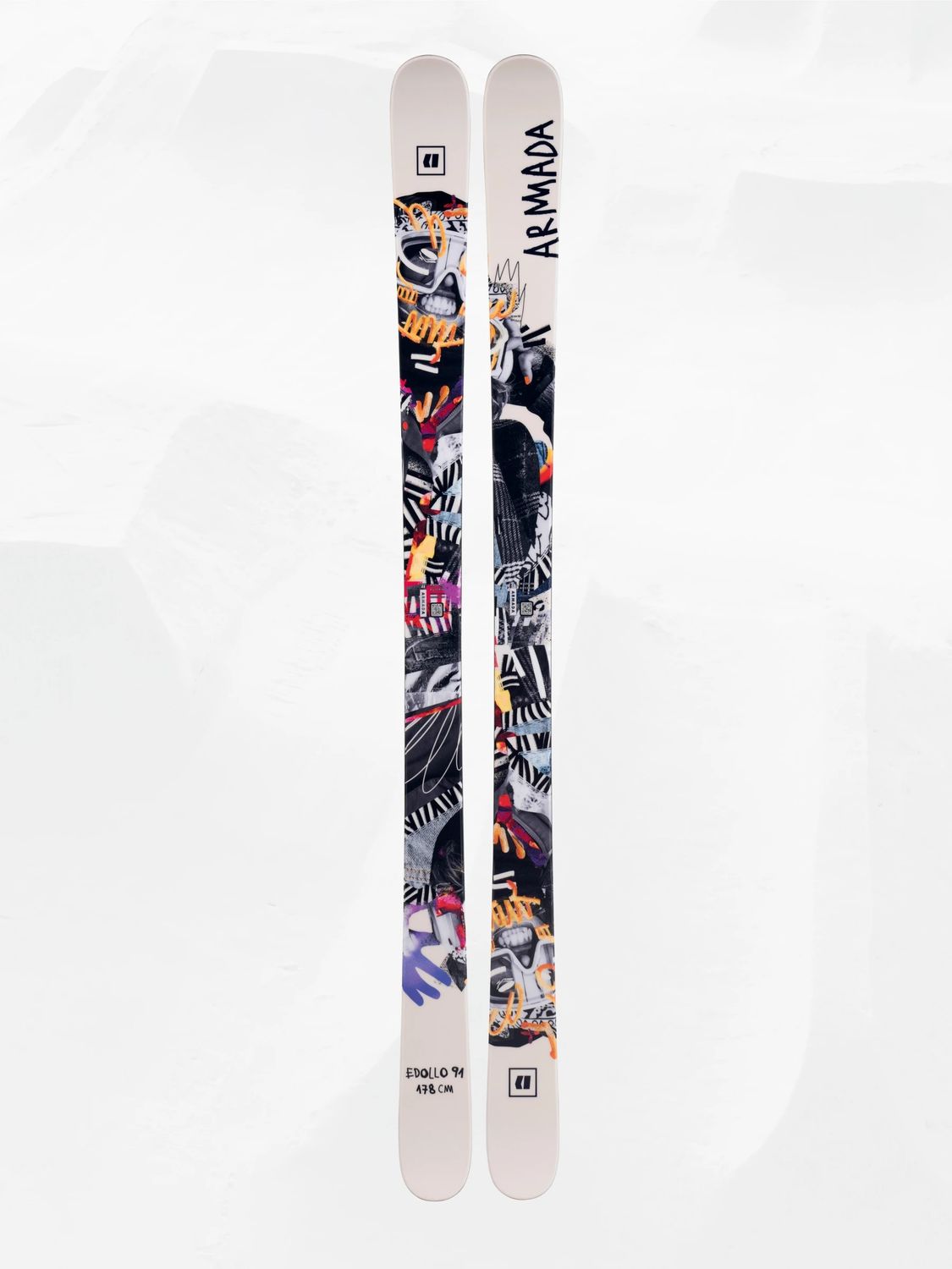 MAIN IMAGE OF ARMADA UNISEX EDOLLO &#39;91 DOWNHILL SKIS IN WHITE/BLACK/YELLOW/RED 162 WITH POPPY FLEX …