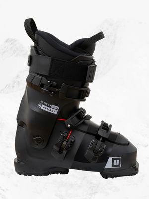 RIGHT VIEW OF ARMADA UNISEX AR ONE 90 MV DOWNHILL SKI BOOT FEATURES GRIPWALK, MEMORY FIT, AND CUSTO…