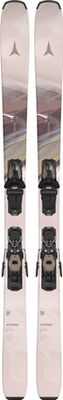 TOPSHEET VIEW OF ATOMIC WOMENS MAVEN 84 R + M 10 GW DOWNHILL SKIS FEATURES LIGHT WOODCORE AND DURA …