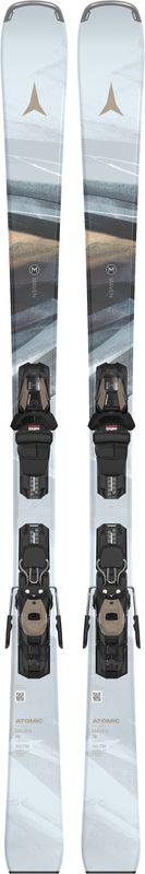 TOPSHEET VIEW OF ATOMIC UNISEX MAVEN 78 + M 10 GW DOWNHILL SKIS FEATURES STABILITY AT HIGH SPEEDS A…