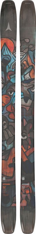 TOPSHEET VIEW OF ATOMIC UNISEX BENT 100 DOWNHILL SKIS FEATURES LIGHT WOODCORE AND GREAT FOR ALL SKI…