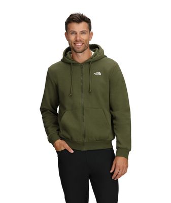 FRONT VIEW OF THE NORTH FACE MENS EVOLUTION SIMPLE DOME FULL ZIP HOODIE FEATURES REGULAR FIT AND HA…