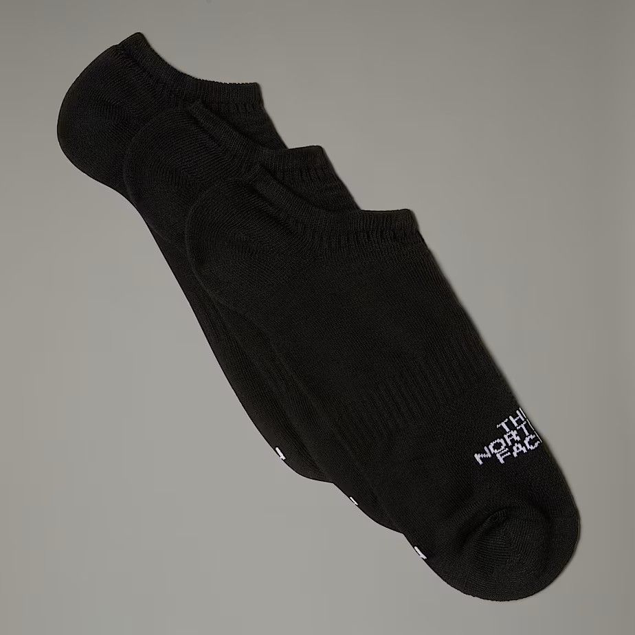 MAIN IMAGE OF THE NORTH FACE UNISEX MULTISPORT INVISIBLE (3-PACK) SOCKS IN TNF BLACK MEDIUM WITH ST…