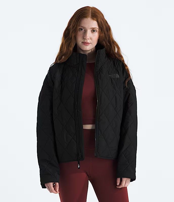 MAIN IMAGE OF THE NORTH FACE WOMENS DIAMOND PEAK INSULATED WINTER JACKET IN TNF BLACK XS WITH WATER…
