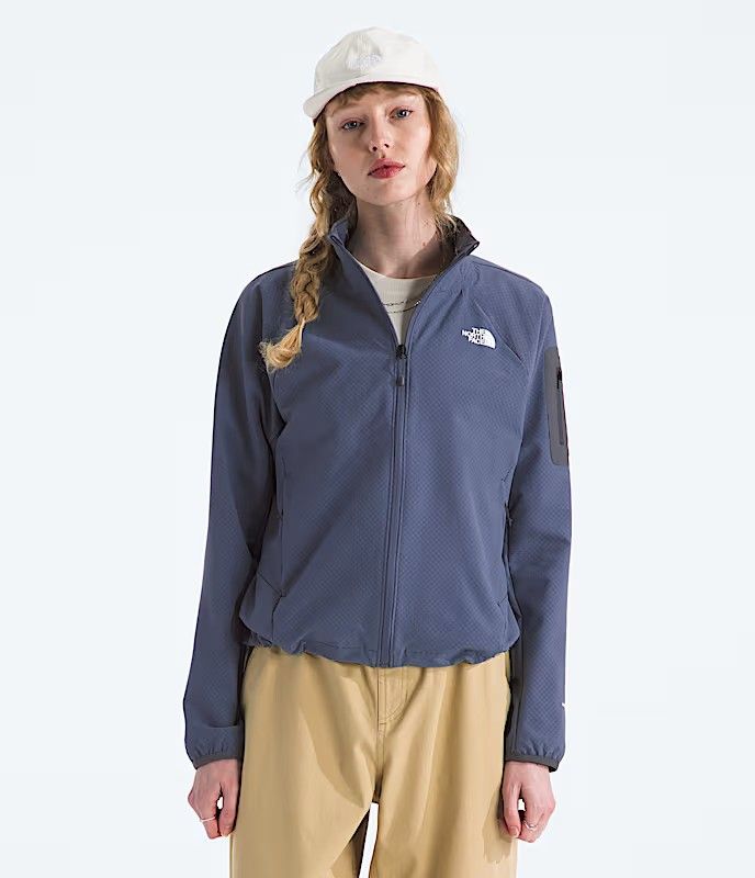 MAIN IMAGE OF THE NORTH FACE WOMENS TEK APPROACH SOFTSHELL JACKET IN TWILIGHT GALAXY XS WITH BREATH…