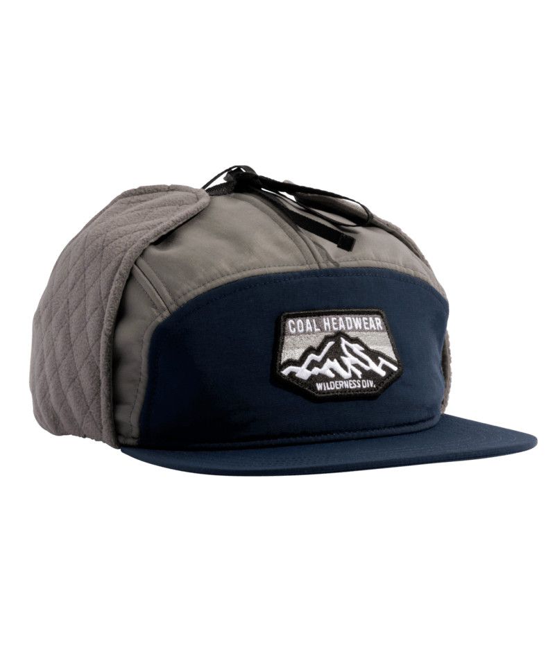 MAIN IMAGE OF COAL UNISEX TRACKER CAP IN NAVY/GREY O/S WITH WARM FLEECE LINED EAR FLAPS AND ADJUSTA…