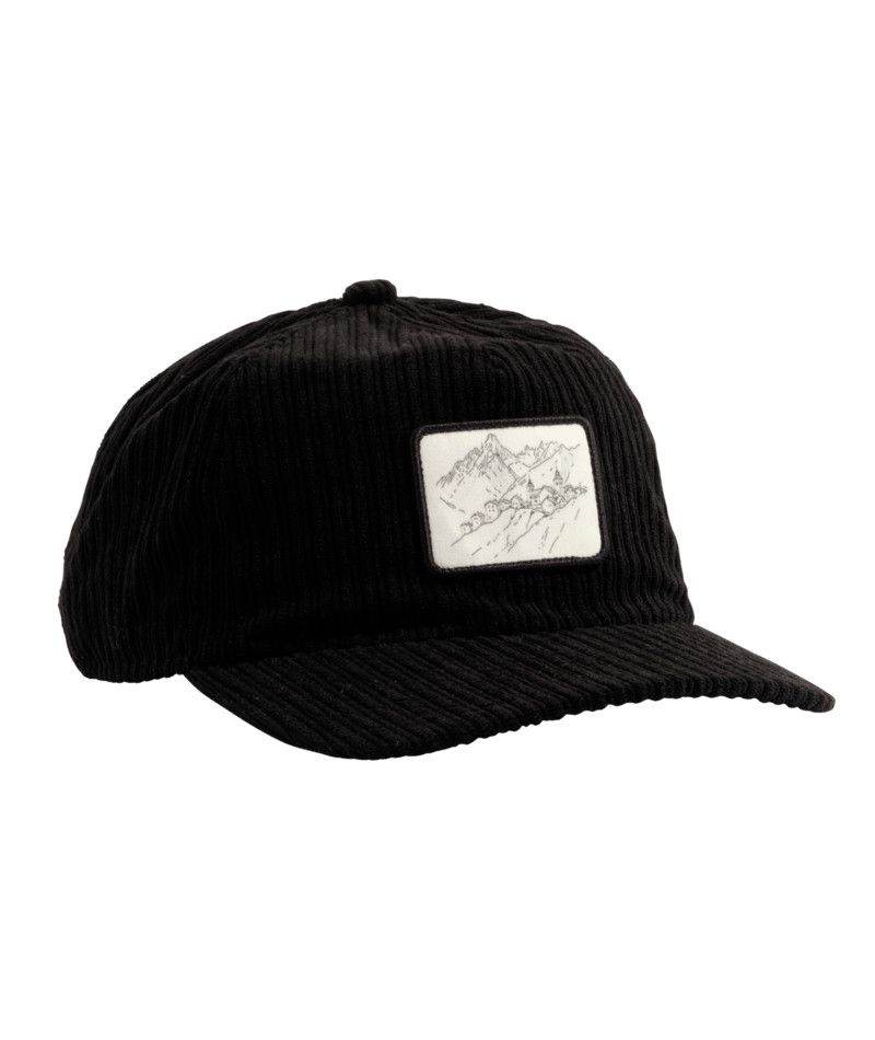 MAIN IMAGE OF COAL UNISEX RALLY CRY CAP IN BLACK O/S WITH STRETCH CORDUROY FABRIC AND EVERYDAY WINT…