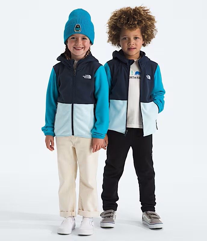 MAIN IMAGE OF THE NORTH FACE YOUTH GLACIER FULL ZIP HOODIE IN SUMMIT NAVY/MERIDIAN BLUE/POLAR HAZE …