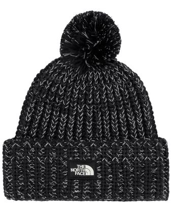FRONT VIEW OF THE NORTH FACE UNISEX COZY CHUNKY CABIN BEANIE WINTER HAT FEATURES ROOMY FIT AND BIG …