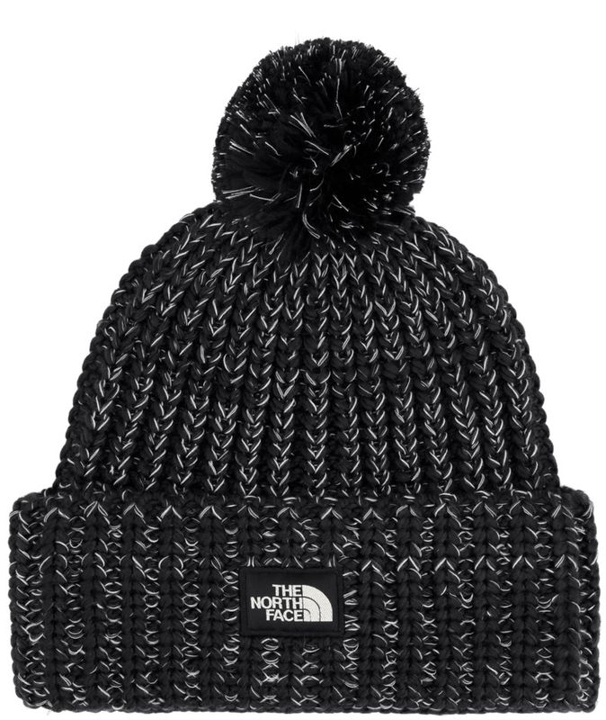 FRONT VIEW OF THE NORTH FACE UNISEX COZY CHUNKY CABIN BEANIE WINTER HAT FEATURES ROOMY FIT AND BIG …