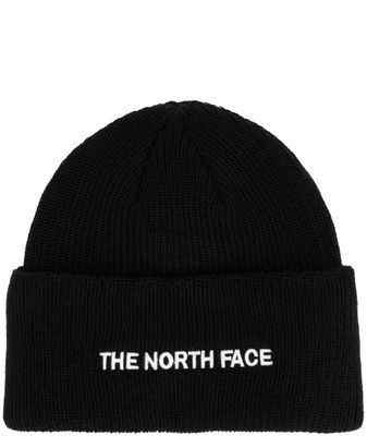 FRONT VIEW OF THE NORTH FACE UNISEX URBAN EMBROIDERED BEANIE WINTER HAT FEATURES SOFT FABRIC AND RO…