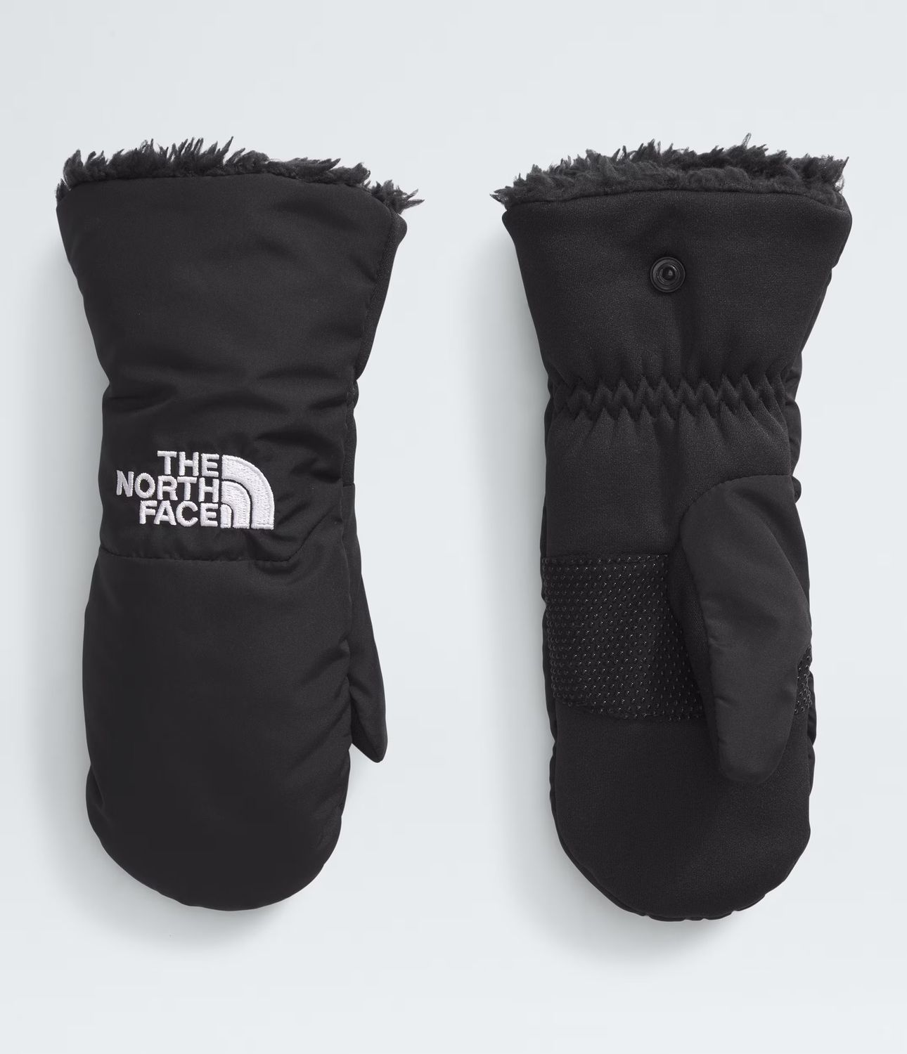 MAIN IMAGE OF THE NORTH FACE YOUTH BOYS&#39; SHASTA MITTEN IN TNF BLACK XS WITH FLEECE LINING AND TOUCH…