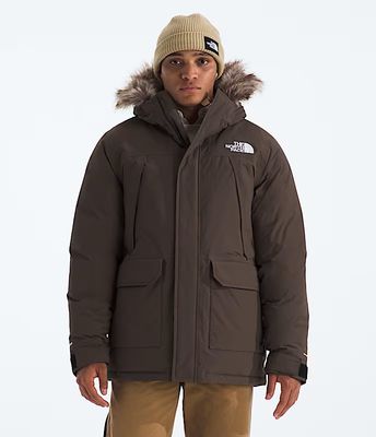 FRONT VIEW OF THE NORTH FACE MENS MCMURDO PARKA FEATURES 600-FILL DOWN INSULATION AND WATERPROOFING…
