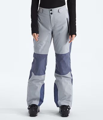 FRONT VIEW OF THE NORTH FACE WOMENS LENADO SNOW PANT FEATURES WATERPROOFING TO KEEP YOU DRY AND STR…