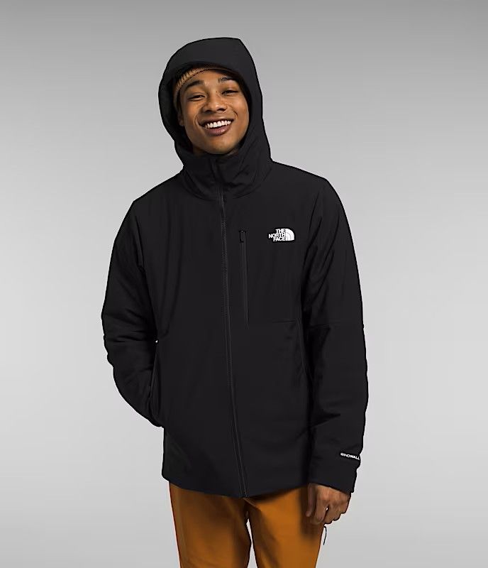 MAIN IMAGE OF THE NORTH FACE MENS APEX ELEVATION SOFTSHELL JACKET IN TNF BLACK/NPF SMALL WITH WATER…