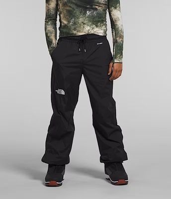 FRONT VIEW OF THE NORTH FACE MENS BUILD UP SNOW PANT FEATURES WATERPROOFING TO KEEP YOU DRY AND ADJ…