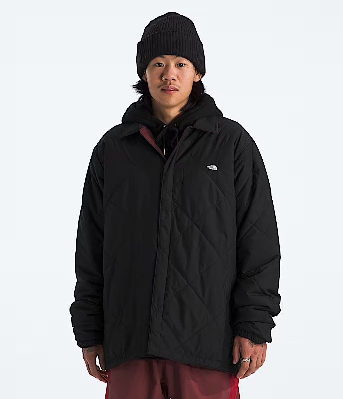 MAIN IMAGE OF THE NORTH FACE MENS AFTERBURNER INSULATED FLANNEL LONG SLEEVE SHIRT IN TNF BLACK/SUMA…