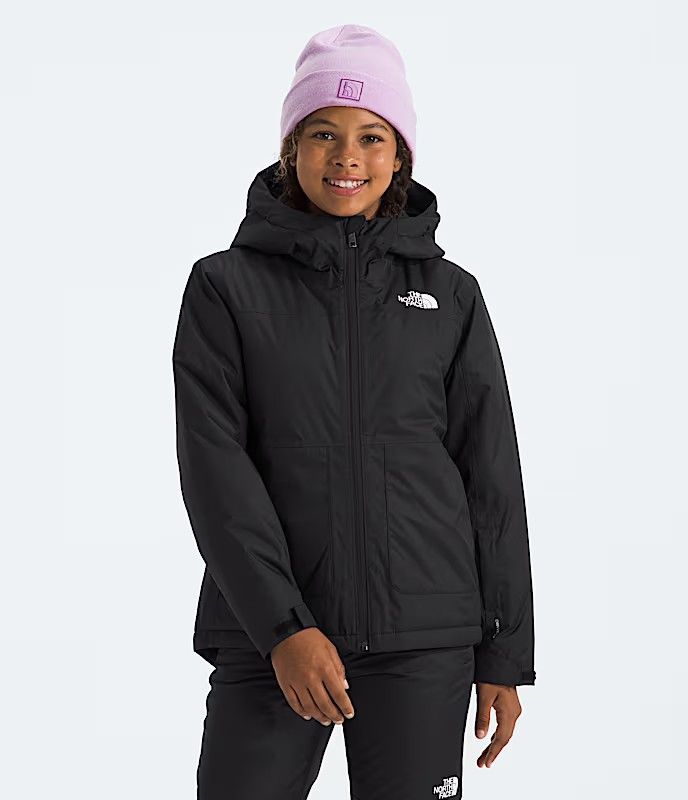 MAIN IMAGE OF THE NORTH FACE YOUTH GIRLS&#39; FREEDOM INSULATED WINTER JACKET IN TNF BLACK XS WITH WATE…