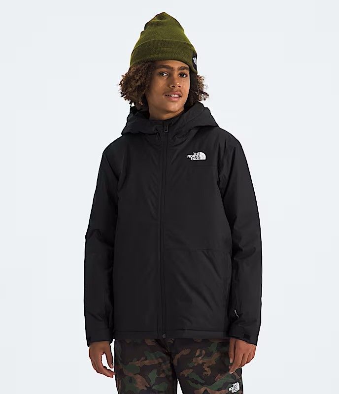 MAIN IMAGE OF THE NORTH FACE YOUTH BOYS&#39; FREEDOM INSULATED WINTER JACKET IN TNF BLACK XS WITH WATER…