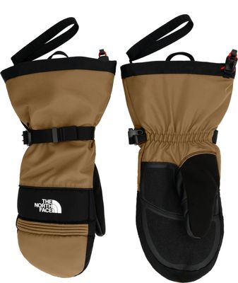 PALM AND BACK OF HAND VIEW OF THE NORTH FACE MENS MONTANA SKI MITTEN FEATURES WATER REPELLENCY AND …