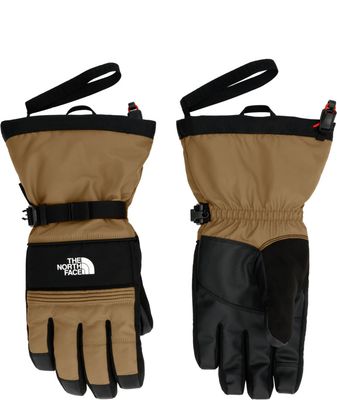 PALM AND BACK OF HAND VIEW OF THE NORTH FACE MENS MONTANA SKI GLOVE FEATURES WATER REPELLENCY AND T…