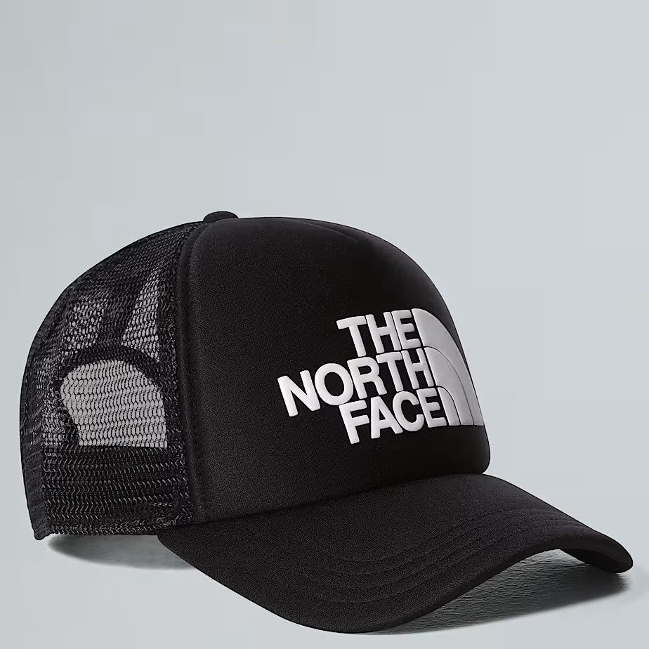 MAIN IMAGE OF THE NORTH FACE TNF LOGO TRUCKER IN TNF BLACK/TNF WHITE O/S WITH QUICK DRYING MOISTURE…