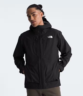 FRONT VIEW OF THE NORTH FACE MENS TERRAIN VISTA 3L PRO WINTER JACKET FEATURES WATERPROOFING AND BRE…