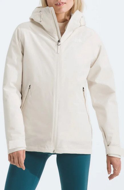 MAIN IMAGE OF THE NORTH FACE WOMENS CARTO MONO TRICLIMATE® HOODED WINTER JACKET IN WHITE DUNE XS WI…