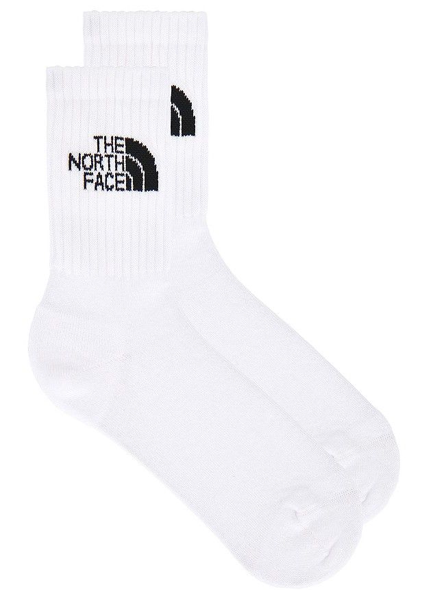 MAIN IMAGE OF THE NORTH FACE UNISEX EVERYDAY STANDARD CREW (3-PACK) SOCKS IN TNF WHITE MEDIUM WITH …
