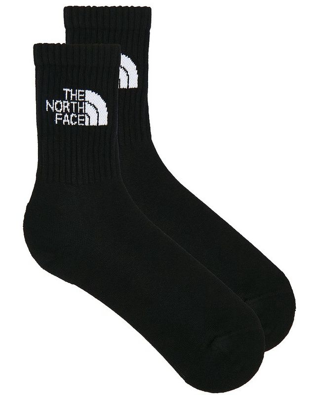 RIGHT VIEW OF THE NORTH FACE UNISEX EVERYDAY STANDARD CREW (3-PACK) SOCKS FEATURES BREATHABILITY AN…