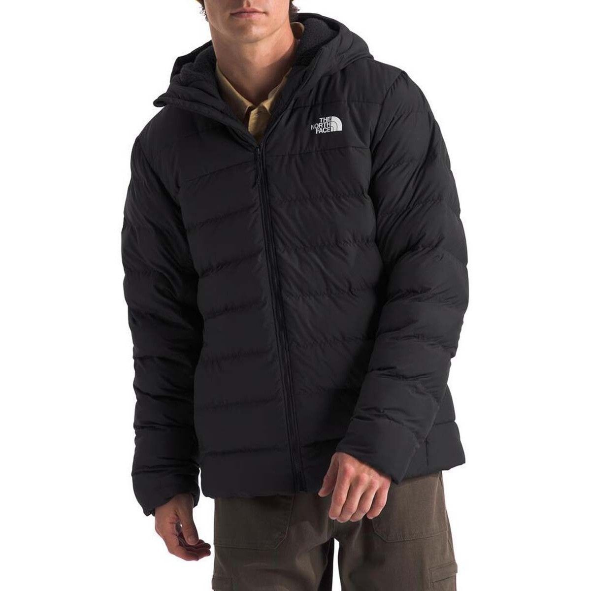 MAIN IMAGE OF THE NORTH FACE MENS ACONCAGUA 3 LINED HOODED WINTER JACKET IN TNF BLACK SMALL WITH 60…