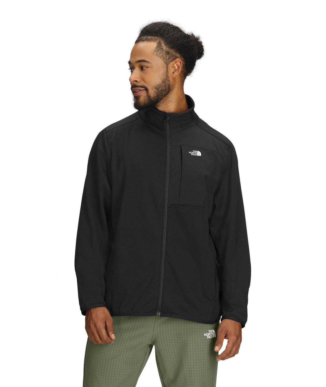 MAIN IMAGE OF THE NORTH FACE MENS TNF™ PERFORMANCE FLEECE FULL ZIP SOFTSHELL JACKET IN TNF BLACK SM…