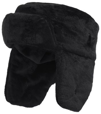 FRONT VIEW OF THE NORTH FACE WOMENS OSITO TRAPPER WINTER HAT FEATURES ULTRA-SOFT FLEECE FABRIC AND …