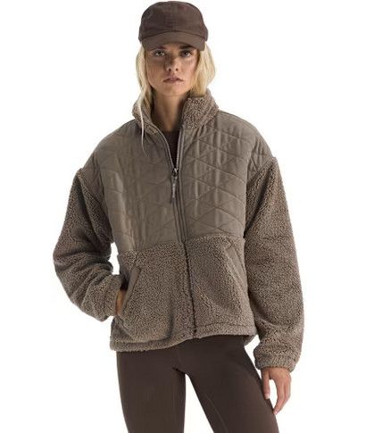 MAIN IMAGE OF THE NORTH FACE WOMENS CABIN FLEECE FULL ZIP SWEATER IN MOCHA BROWN XS WITH HEAVYWEIGH…