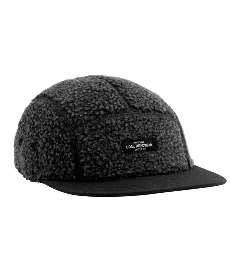 MAIN IMAGE OF COAL UNISEX LINUS CAP IN BLACK O/S WITH HIGH PILE SHERPA FLEECE AND EVERYDAY WINTER W…